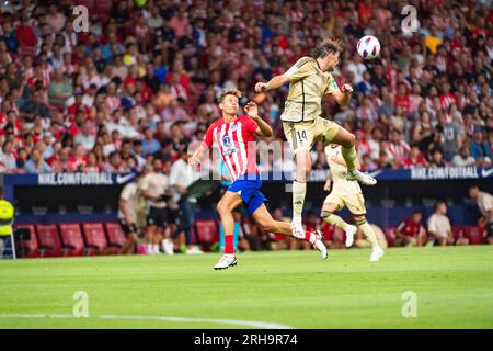 Madrid, Madrid, Spagna. 14 agosto 2023. In azione durante la partita di calcio LaLiga EA Sports tra Atletico Madrid e Granada giocata all'Estadio Civitas Metropolitano il 14 agosto 2023 a Madrid, Spagna (Credit Image: © Alberto Gardin/ZUMA Press Wire) SOLO PER USO EDITORIALE! Non per USO commerciale! Foto Stock