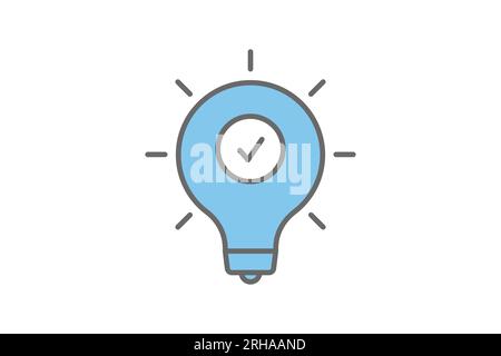 Icona della creatività. Icona relativa all'ottimizzazione dei motori di ricerca. adatto per la progettazione di siti web, app, interfacce utente. stile icona linea piatta. Vettore semplice d Illustrazione Vettoriale