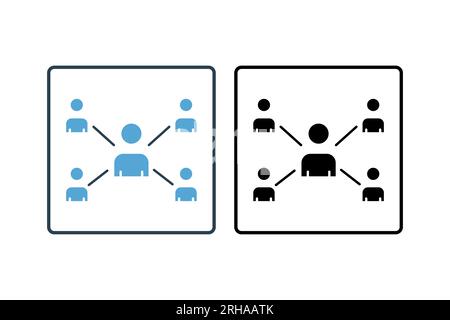 Icona affiliata. Icona relativa all'ottimizzazione dei motori di ricerca. adatto per la progettazione di siti web, app, interfacce utente. stile icona a tinta unita. Semplice design vettoriale Illustrazione Vettoriale