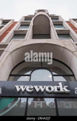 Uffici WeWork della WE Company a Long acre, Covent Garden, Londra, WC2, Inghilterra, REGNO UNITO Foto Stock