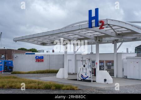 Anvers, Belgio - 9 settembre 2022: Immagine di una stazione di rifornimento di idrogeno Foto Stock