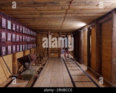 Replica del tunnel di Sarajevo, noto anche come Tunel spasa e Tunnel of Hope, costruito sotto l'aeroporto durante la guerra in Bosnia. Sarajevo, Bosnia-Erzegovina, 15 agosto 2023. Foto Stock