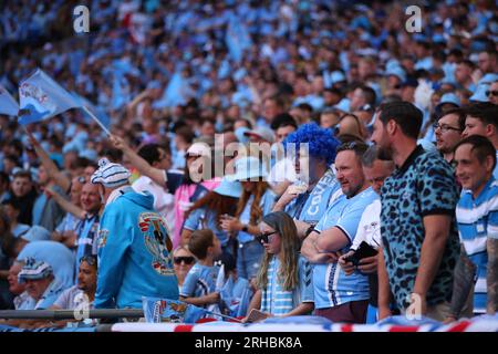 Fan di Coventry City - Coventry City contro Luton Town, finale del Play-off del campionato Sky Bet, Wembley Stadium, Londra, Regno Unito - 27 maggio 2023 solo per uso editoriale - si applicano restrizioni DataCo Foto Stock