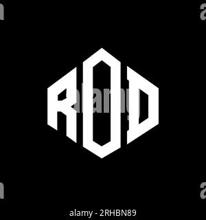 Logo a lettera con forma poligonale. Design con logo a forma di cubo e poligono ad ASTA. Modello con logo vettoriale esagonale AD ASTA in bianco e nero. Monogr. ASTA Illustrazione Vettoriale