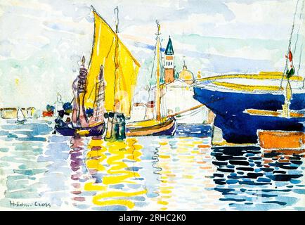 Venezia - il dipinto della Giudecca in alta risoluzione di Henri-Edmond Cross. Originale del MET Museum. Foto Stock