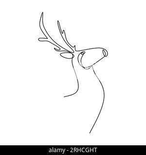 Illustrazione vettoriale di disegno a una linea continuo cervicale Illustrazione Vettoriale