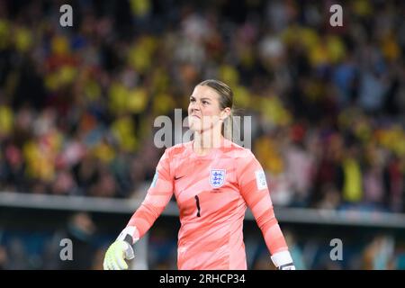 Mary Earps per l'Inghilterra durante la semifinale della Coppa del mondo femminile contro Australia Foto Stock