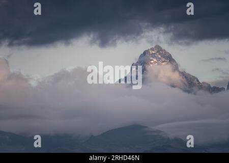 Mount Kenya di Ol Pejeta Conservancy, Kenya, Africa Foto Stock