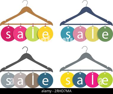 Appendiabiti con etichetta di vendita illustrazione del magazzino Illustrazione Vettoriale