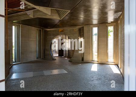 La cappella è una sala aperta che mostra che le pareti portanti e le travi non sono più necessarie. Foto Stock