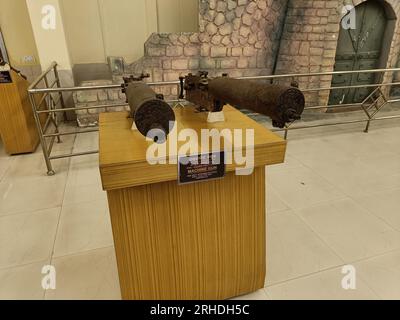 Mitragliatrice, MG 08, Aathagarh, Cuttack, XVIII-XIX secolo. Foto Stock