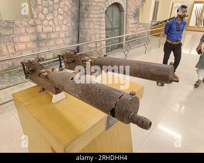 Mitragliatrice, MG 08, Aathagarh, Cuttack, XVIII-XIX secolo. Foto Stock