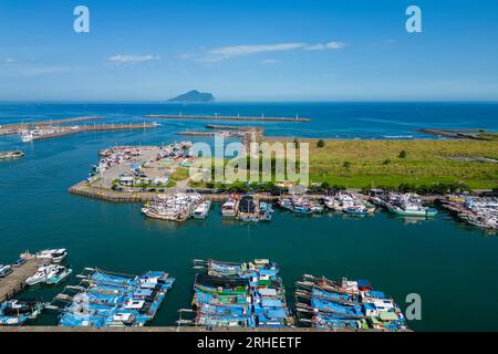 Wushi Harbor si trova nella cittadina di Toucheng, nella contea di Yilan, taiwan Foto Stock