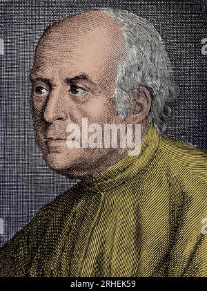 Jean Baseilhac (1703-1781) è stato un chirurgo e litotomista francese, noto per il miglioramento delle tecniche chirurgiche per i calcoli vescicali e la chirurgia della cataratta. Foto Stock
