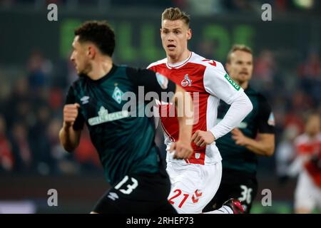 Köln, Deutschland, 1. Fussball Bundesliga 16. Spieltag 1.FC Köln : Werder Brema 7-1 21. 01. 2023 im Rhein energie Stadion in Köln Steffen TIGGES (FC) foto: Norbert Schmidt, Duesseldorf Foto Stock