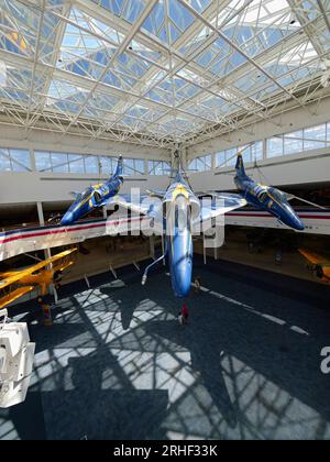 Pensacola, Florida - 7 agosto 2023: National Naval Aviation Museum Foto Stock