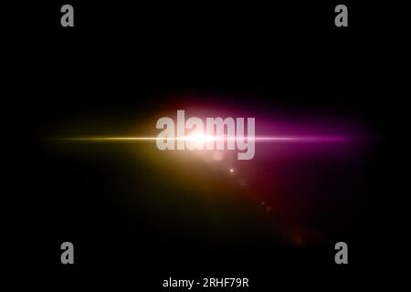 Abstract sun burst con digital lens flare sfondo. Foto Stock