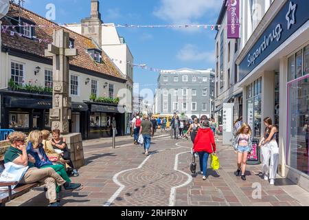 Charing Cross da Broad Street, St Helier, Jersey, Channel Islands Foto Stock