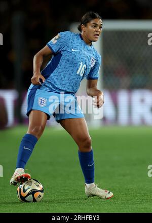 L'inglese Jessica Carter in azione durante la semifinale della Coppa del mondo femminile FIFA allo Stadium Australia di Sydney. Data foto: Mercoledì 16 agosto 2023. Foto Stock