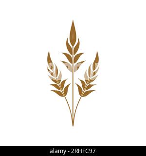 Logo Agricoltura Wheat. Illustrazione vettoriale Illustrazione Vettoriale