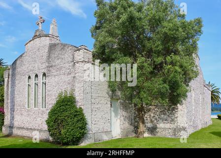 Cappella di San Sebastiano Isola la Toja Pontevedra Galizia Spagna Foto Stock