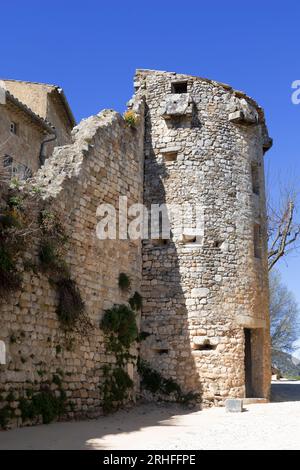 Architettura all'Oppède le Vieux, Provence, Francia Foto Stock