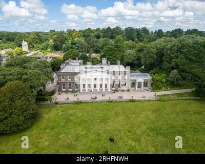 Trelissick House e giardini vicino a Falmouth, Cornovaglia, Regno Unito. antenna Foto Stock