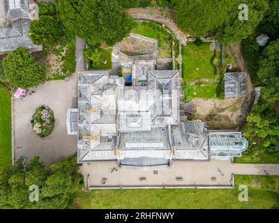 Trelissick House e giardini vicino a Falmouth, Cornovaglia, Regno Unito. antenna Foto Stock