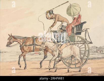 "Sporting Discoveries, or the Miseries of Driving:"...You Discover You have got a steady one by Henry Thomas Alken Foto Stock