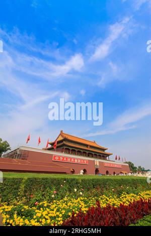 Pechino 11 settembre: Pechino costruisce il paesaggio di Tiananmen l'11 settembre 2011. Tiananmen si trova nella capitale della Repubblica Popolare Cinese Foto Stock