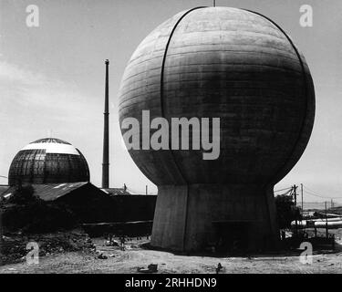 Bhabha Atomic Research Centre, BARC, in costruzione, impianto di ricerca nucleare, Trombay, Bombay, Mumbai, Maharashtra, India, anni '1950, vecchia immagine anni '1900 Foto Stock