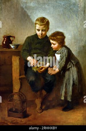 Fratello e sorella di Christoffel Bisschop (1828-1904) artista frisone (moglie inglese Kate Bisschop-Swift ) (1834-1928). Olandese, Paesi Bassi, Foto Stock