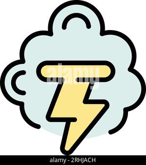 Icona fumi elettronica delinea vettore. Sigaretta Vape. Colore contagocce Vaper piatto Illustrazione Vettoriale