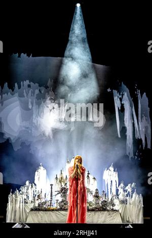 Ungheria 10 agosto 2023 Firenze Welch - Firenze + The Machine Dance Fever Tour 23 - Live allo Sziget Festival di Budapest © Andrea Ripamonti / Alamy Foto Stock