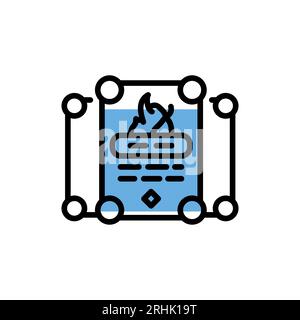 Icona della linea di colori delle schede Gamefi. Crittografia digitale. Delinea pittogramma per pagina Web, app mobile, promo Illustrazione Vettoriale