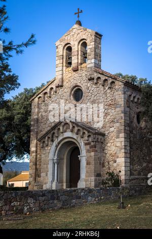 Vecchia chiesa Ermita de Sant Juliá in Catalogna, Spagna. Foto Stock