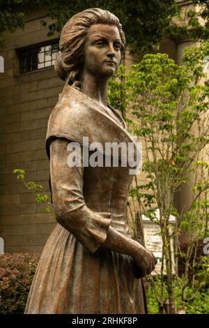 Statua di Abigail Adams nel comune di Hancock Adams nel centro di Quincy, Massachusetts Foto Stock