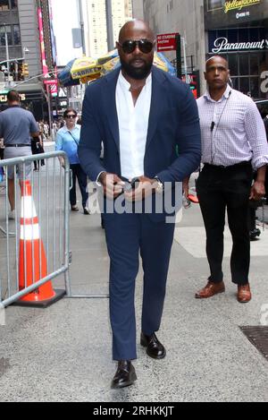 New York, NY, USA. 16 agosto 2023. Antoine Fuqua ha visto al Good Morning America promuovere l'Equalizer 3 il 16 agosto 2023. Credito: RW/Media Punch/Alamy Live News Foto Stock