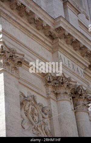 Roma, Italia via e dettagli dell'edificio Foto Stock