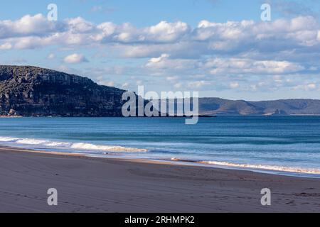 Costa centrale del nuovo Galles del Sud e parco nazionale di Bouddi vista da Palm Beach sulle spiagge settentrionali di Sydney, NSW, Australia Foto Stock