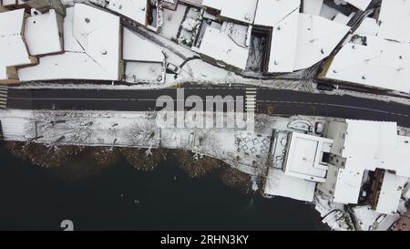 Pusiano Piazza neve Plaza Snow Air Lago Foto Stock