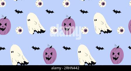 Simpatico motivo Halloween senza cuciture Illustrazione Vettoriale