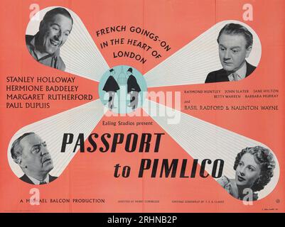 Passaporto per i Pimlico Ealing Studios Stanly Holloway 1949 S. John Woods Foto Stock