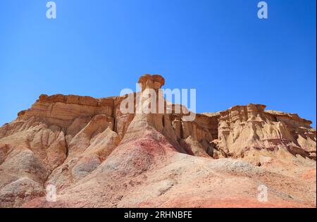 Le formazioni rocciose di Tsagaan Suvarga nel deserto del Gobi, Mongolia Foto Stock