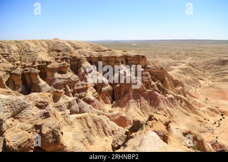 Le formazioni rocciose di Tsagaan Suvarga nel deserto del Gobi, Mongolia Foto Stock