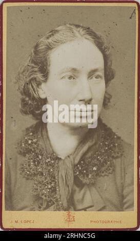 Ritratto di Louise Michel (1830-1905). Museo: COLLEZIONE PRIVATA. Autore: Paris Photo studio J. M. Lopez. Foto Stock