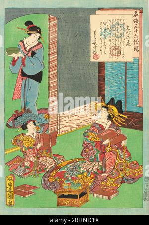 3, Shizunoo, della serie An Excellent Selection of Thirty-Six Noted Courtesans (Meigi sanjuroku kasen). Museo: COLLEZIONE PRIVATA. Autore: Utagawa Kunisada (Toyokuni III). Foto Stock