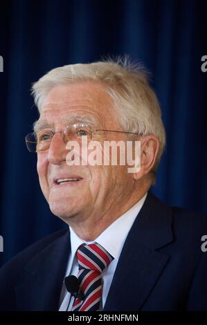 Sydney, Australia, 7 ottobre 2009. Sir Michael Parkinson Media Conference, Watson's Bay, Sydney, Australia. Foto Stock