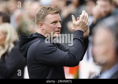 Foto del file datata 05-08-2023 del manager del Newcastle United Eddie Howe, che ha sostenuto l'Inghilterra per completare una "notevole" doppia vincendo la Coppa del mondo. Data di emissione: Venerdì 18 agosto 2023. Foto Stock