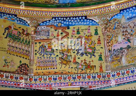 India, Rajasthan State, Bikaner, Seth Bhandasar Jain Temple Foto Stock